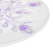 Planche À Découper flocon de neige violet clair et coeur étincelant (Coin)