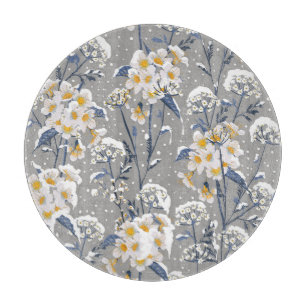 Planche À Découper Floraison hivernale : Délicat motif floral