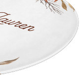 Planche À Découper Floral Boho personnalisé (Coin)