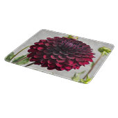 Planche À Découper Floral de dahlia rouge foncé (Coin)