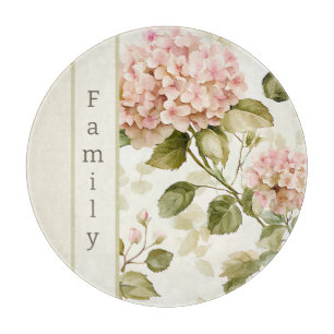 Planche À Découper Floral doux avec famille rayée