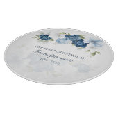 Planche À Découper Floral Dusty Blue Grands-parents 1er Noël (Coin)