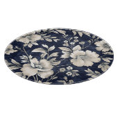 Planche À Découper Floral en bleu (Coin)