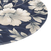 Planche À Découper Floral en bleu (Coin)