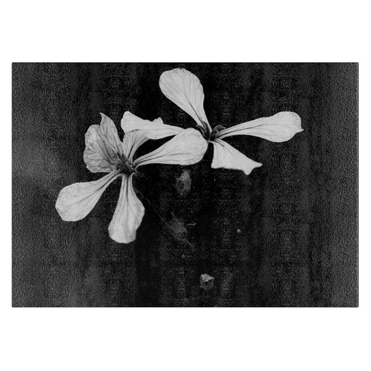Planche À Découper floral noir et blanc minimal (Devant)