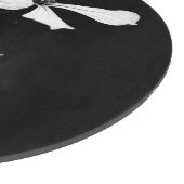 Planche À Découper floral noir et blanc minimal (Coin)
