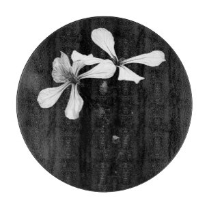 Planche À Découper floral noir et blanc minimal