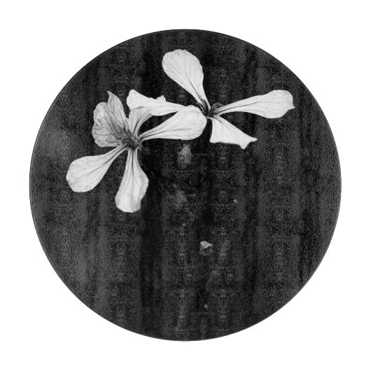 Planche À Découper floral noir et blanc minimal (Devant)