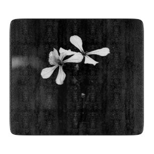 Planche À Découper floral noir et blanc minimaliste