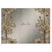 Planche à découper Floral Orné Or (Devant)