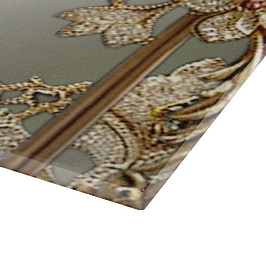 Planche à découper Floral Orné Or (Coin)