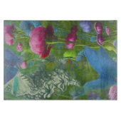 Planche À Découper Floral rose, bleu et blanc muet (Devant)