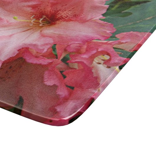 Planche À Découper Floral rose Rhododendron (Coin)
