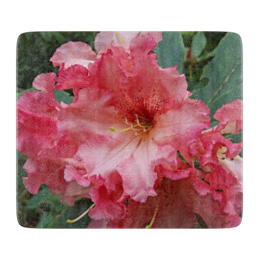 Planche À Découper Floral rose Rhododendron (Devant)