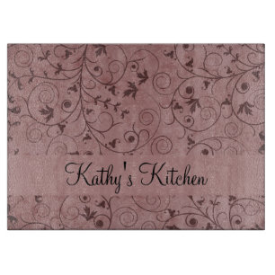 Planche À Découper Floral sale rouge