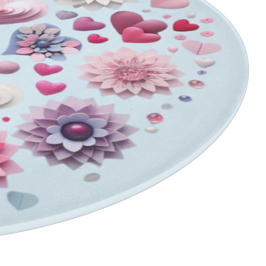 Planche À Découper Floral Valentine's Day Heart (Coin)