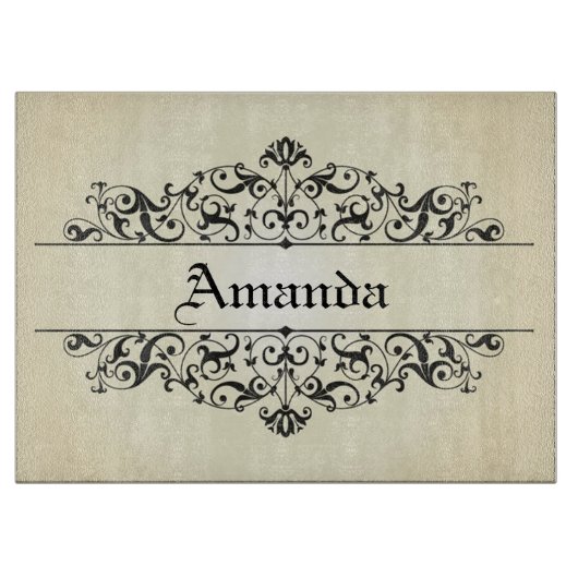 Planche À Découper Floral vintage personnalisé (Devant)