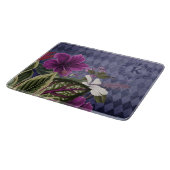 Planche À Découper Floral violet monogramme (Coin)