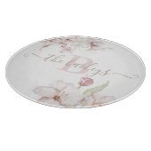 Planche à découper florale à aquarelle monogrammée (Coin)