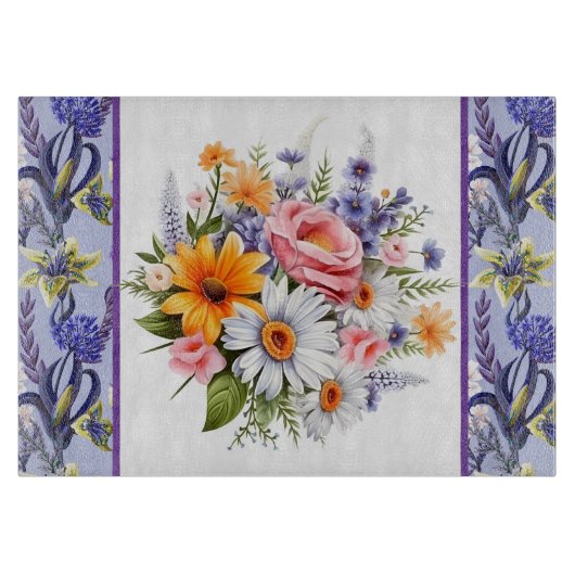 Planche à découper florale de jardin (Devant)