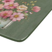 Planche à découper florale d'été de cottage (Coin)