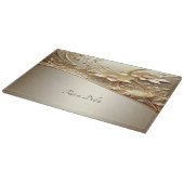 Planche à découper florale en or moderne ornée (Coin)