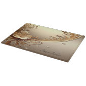 Planche à découper florale ornée dorée (Coin)
