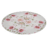 Planche à découper florale rose blanc élégante (Coin)