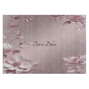 Planche à découper florale rose délicate
