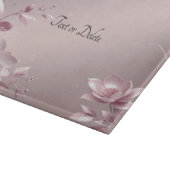 Planche à découper florale rose délicate (Coin)