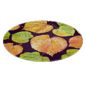 Planche À Découper Floraux d'aquarelle d'automne, motif sans soudure. (Coin)