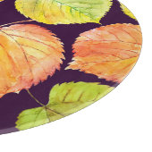 Planche À Découper Floraux d'aquarelle d'automne, motif sans soudure. (Coin)