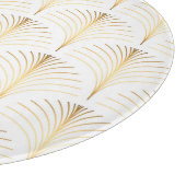 Planche À Découper Flore Art Déco : Elégance Dorée. (Coin)