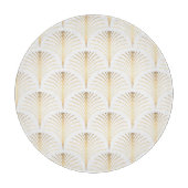 Planche À Découper Flore Art Déco : Elégance Dorée. (Devant)