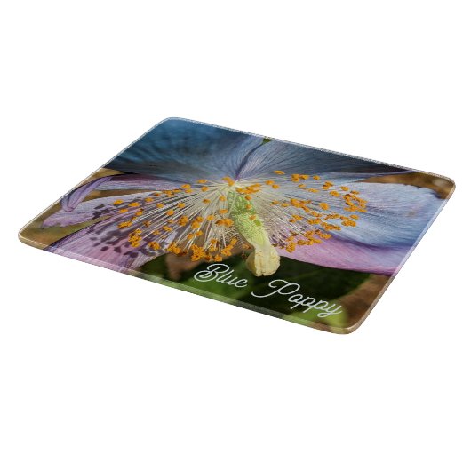 Planche À Découper Flore de fleurs de crapaud bleu (Coin)