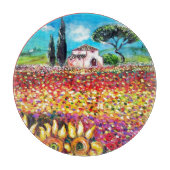 Planche À Découper FLORE EN TOSCANE/ Champs, Pépites et tournesols (Devant)