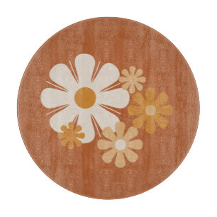Planche À Découper Flore Locus Rétro Minimaliste Motif Floral