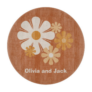 Planche À Découper Flore Locus Rétro Minimaliste Motif Floral Cutti