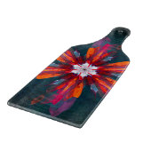 Planche À Découper Flore Mandala Flowers Orange Red Blue Abstract (Coin)
