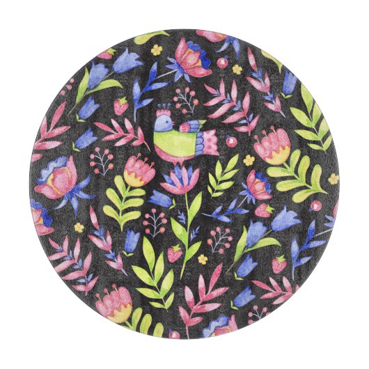 Planche À Découper Flore printanière : Motif imperméable (Devant)