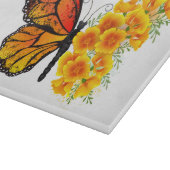 Planche À Découper Flower Butterfly with Yellow California Poppy (Coin)