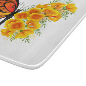 Planche À Découper Flower Butterfly with Yellow California Poppy (Coin)