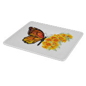 Planche À Découper Flower Butterfly with Yellow California Poppy (Coin)