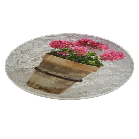 Planche À Découper Flowers | Geranium In Flower in Pot (Coin)