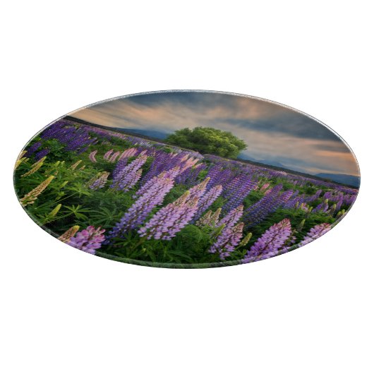 Planche À Découper Flowers (homonymie) | Lupine Field à New Zealand (Coin)