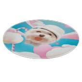 Planche À Découper Fluffy Dog avec Casquette blanc (Coin)