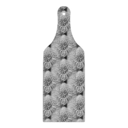 Planche À Découper Fluffy White Dandelions Motif de la nature (Devant)