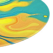 Planche À Découper Fluidité de la Joie : Vagues Abstraites (Coin)