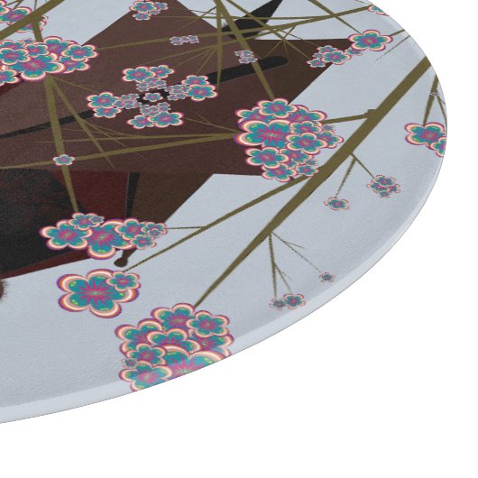 Planche À Découper Flying Fox Sky Blue Round Glass Cutboard (Coin)