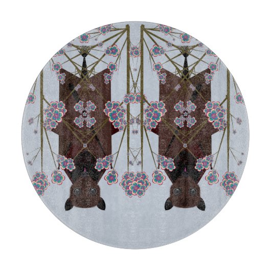 Planche À Découper Flying Fox Sky Blue Round Glass Cutboard (Devant)